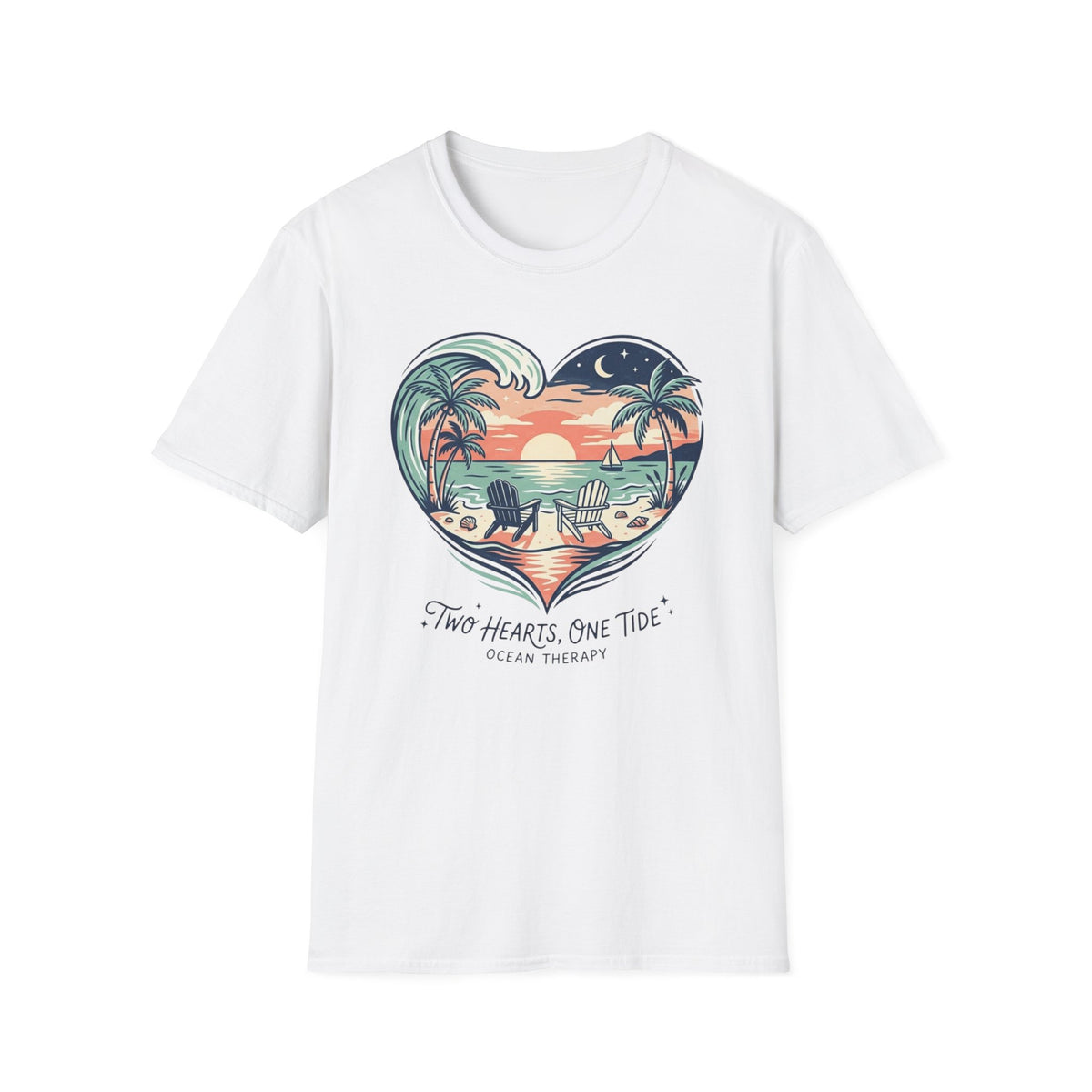 Copy of  Ocean Therapy Two Hearts One Tide T Shirt