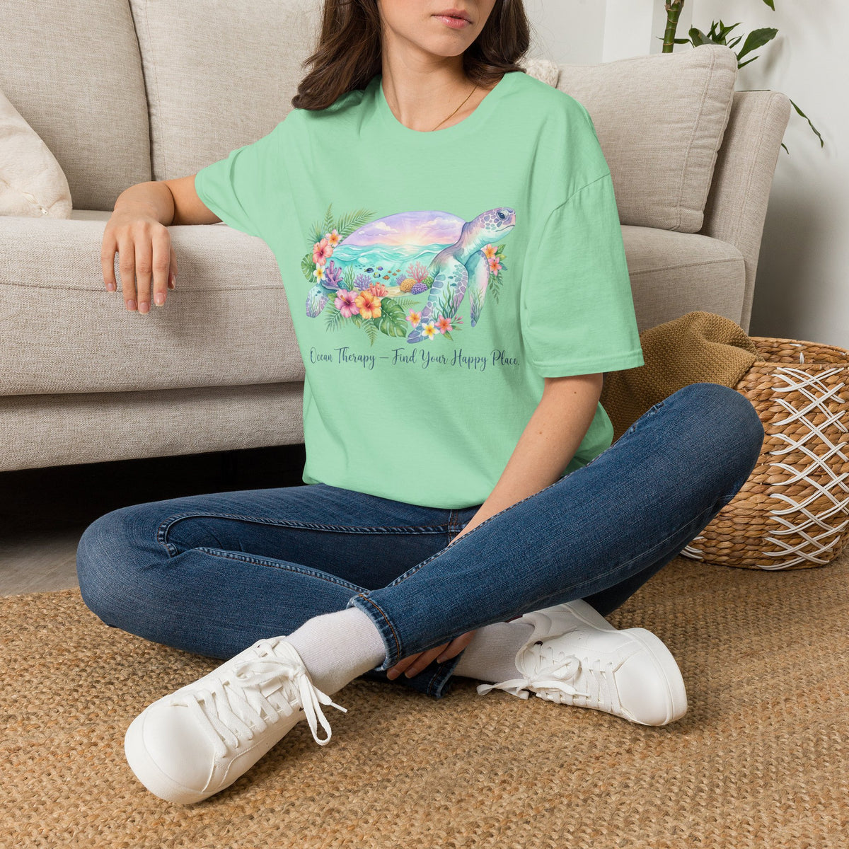 Ocean Therapy Find Your Happy Place T Shirt