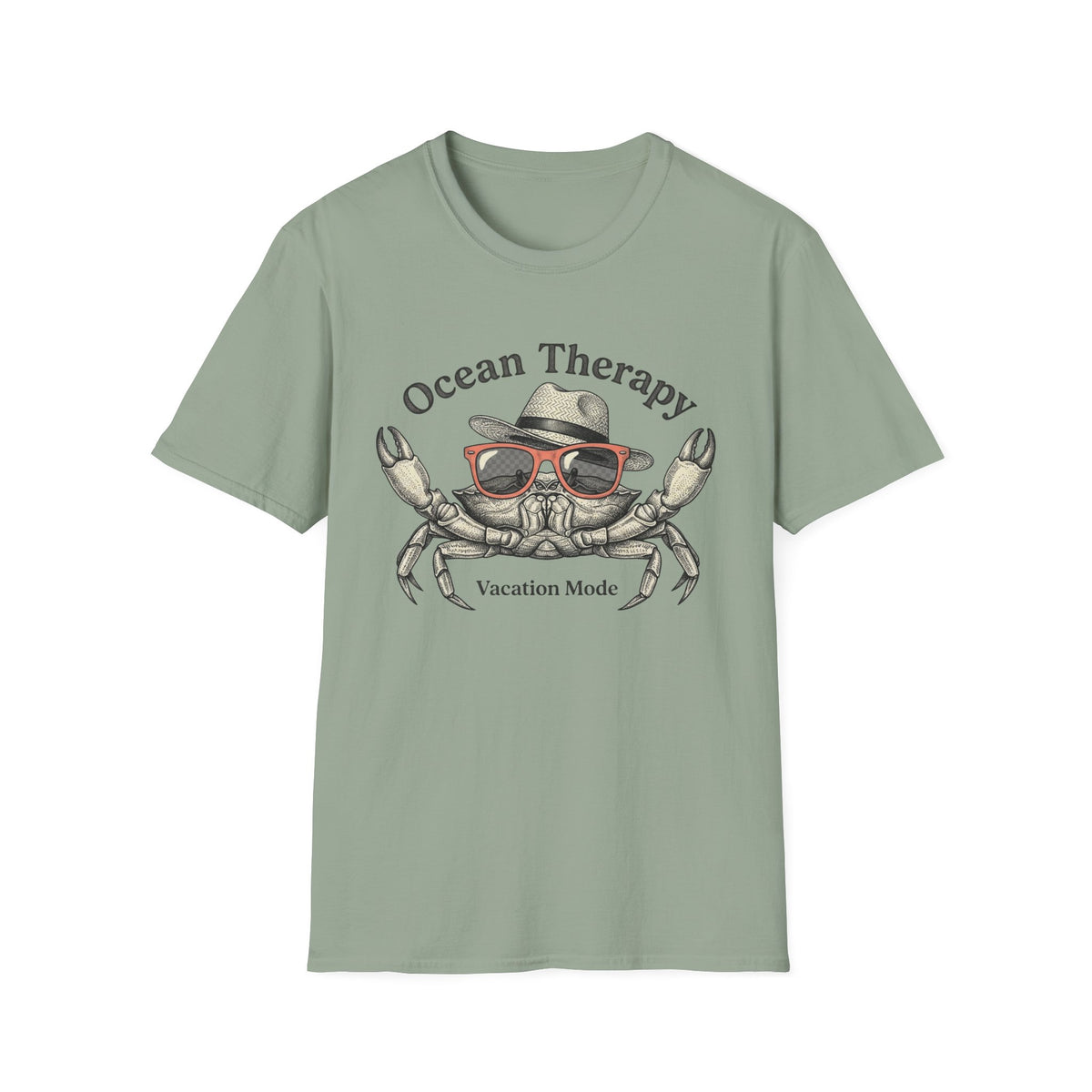 Ocean Therapy Vacation Mode Crab T Shirt