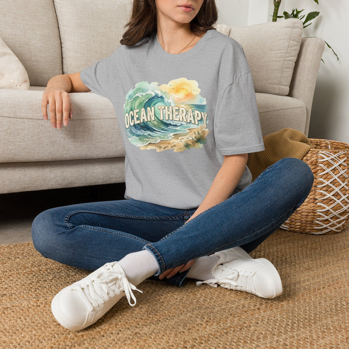 Ocean Therapy Beach Wave T Shirt