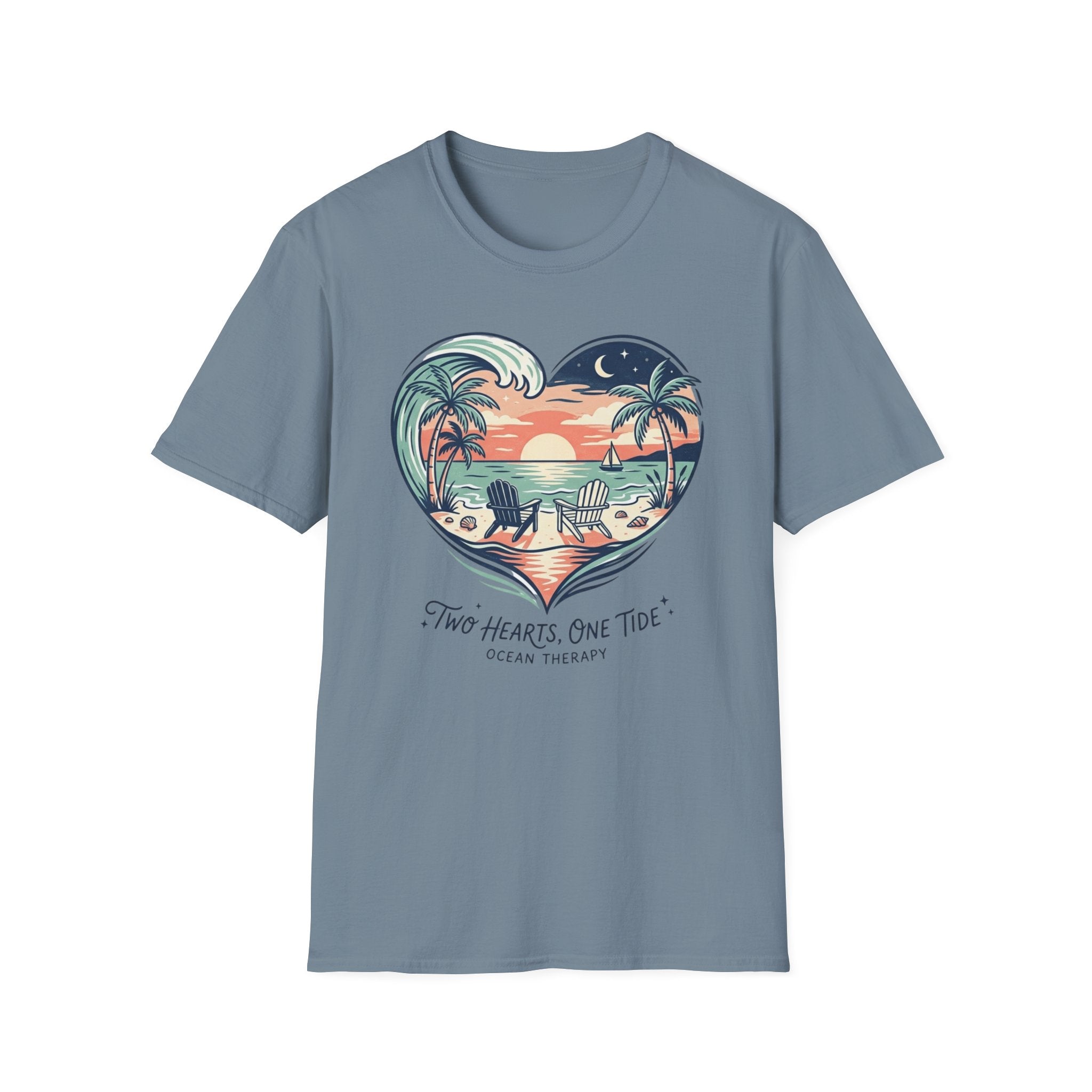 Copy of  Ocean Therapy Two Hearts One Tide T Shirt