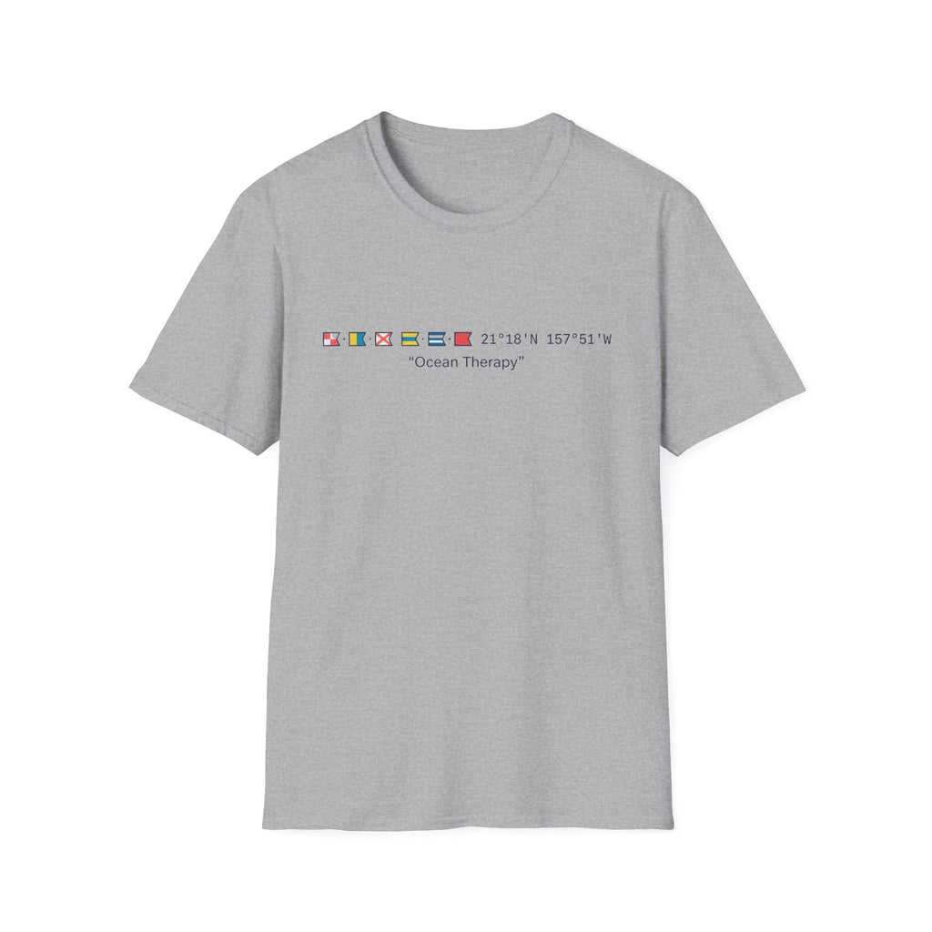 Ocean Therapy Latitude Longitude T Shirt