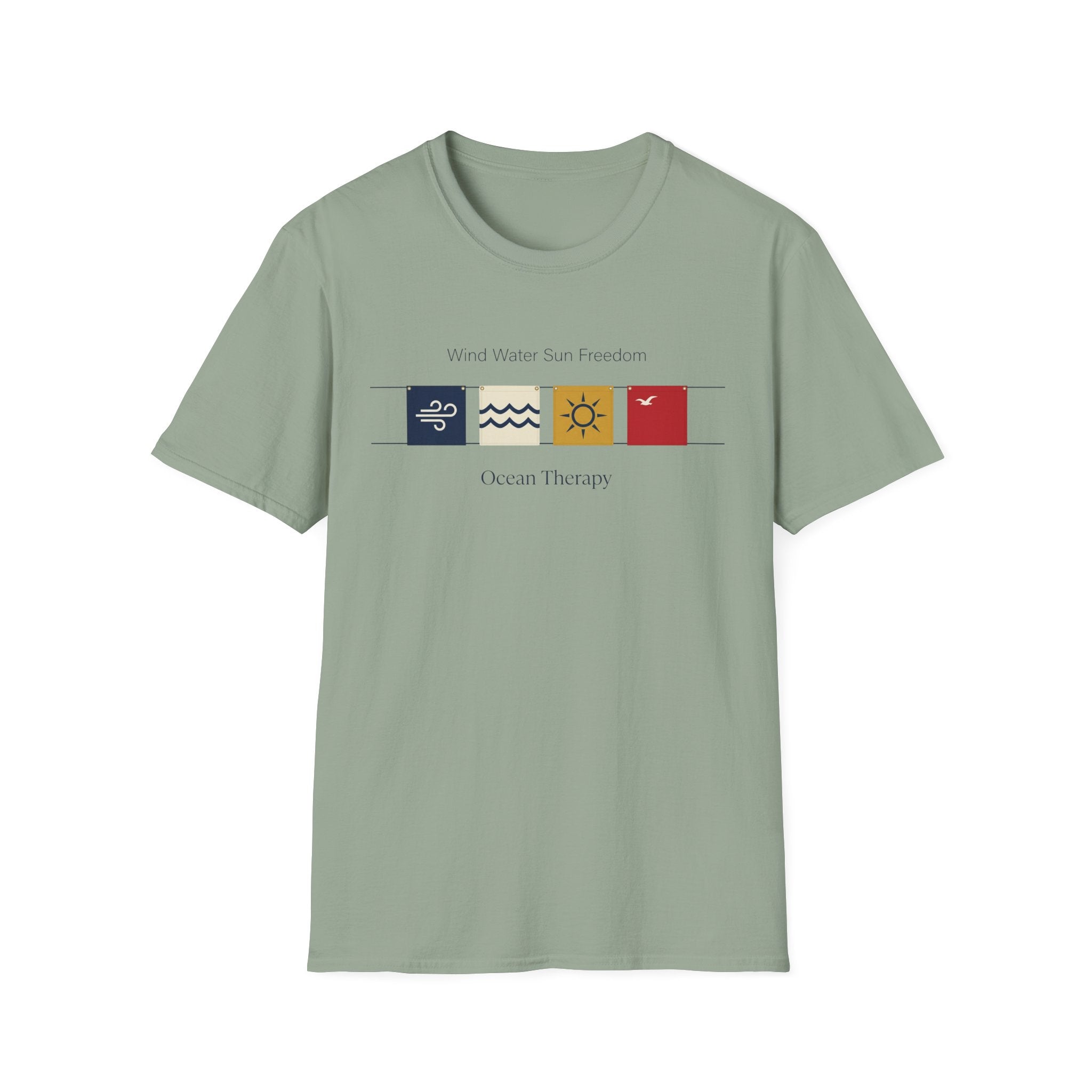 Ocean Therapy Wind Water Sun Freedom T Shirt