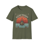 Ocean Therapy T-Shirt — "Catch Some Peace" Vintage Ship Beach Tee