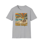 Beach T-Shirt — Retro 'Ocean Therapy' Sunset Surf Graphic