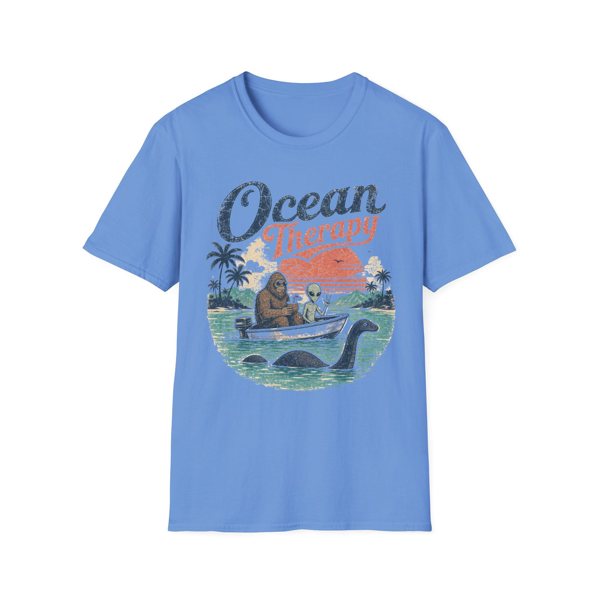 Ocean Therapy T-Shirt — Bigfoot, Alien, Loch Ness Monster