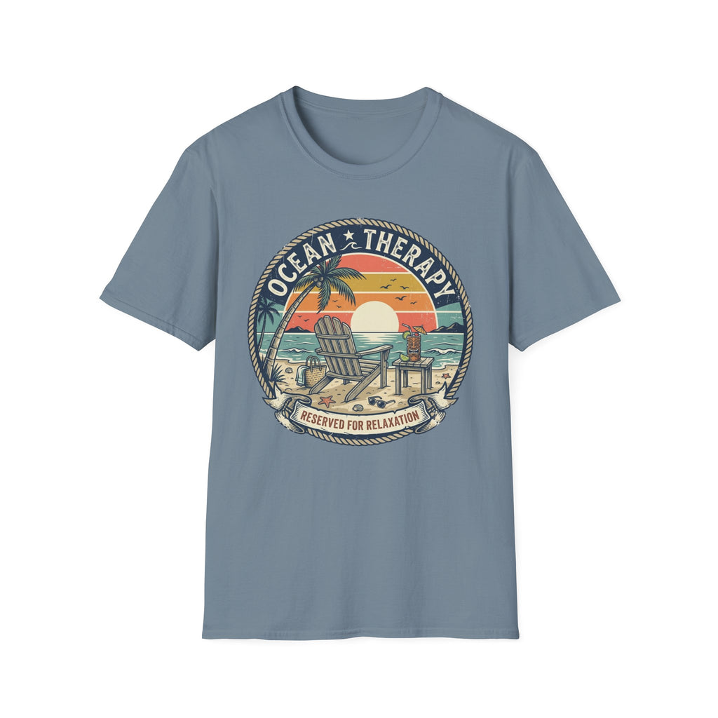 Ocean Therapy T-Shirt — Sunset Beach Graphic Tee