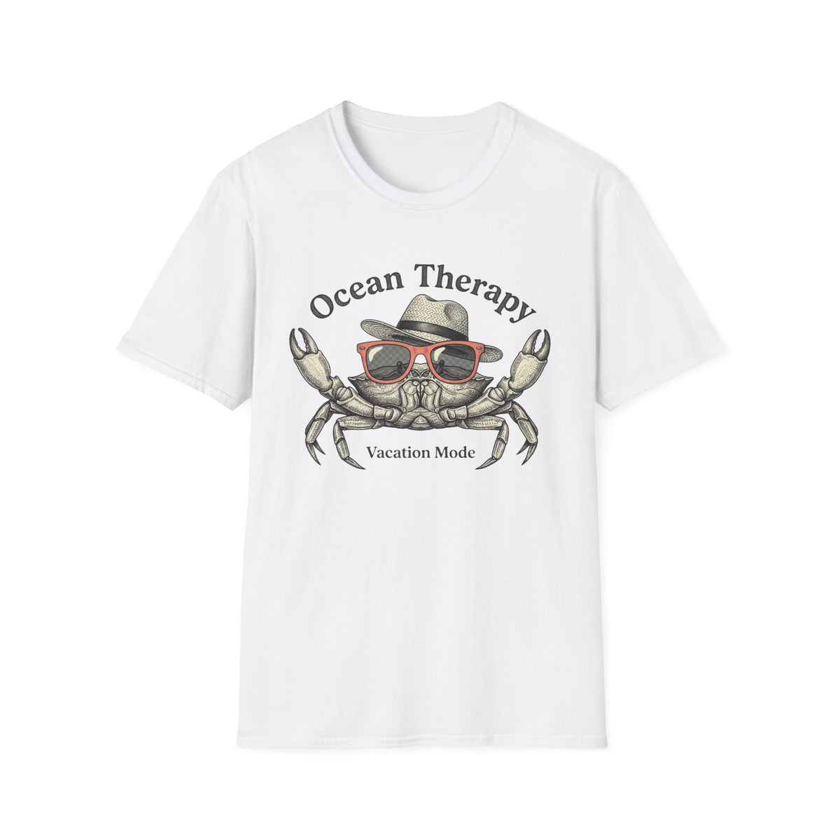 Ocean Therapy Vacation Mode Crab T Shirt