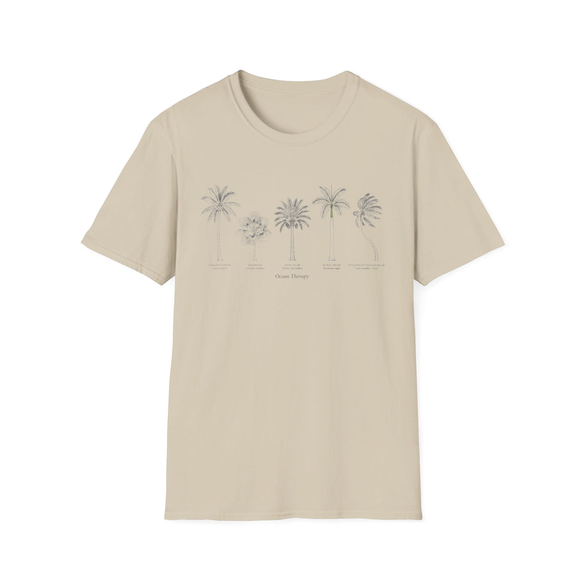 Palm Tree Illustration T‑Shirt — Botanical Palm Species Diagram Tee