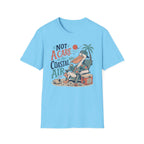 Coastal Vibes T-Shirt — "Not a Care in the Coastal Air" Pelican Beach Tee
