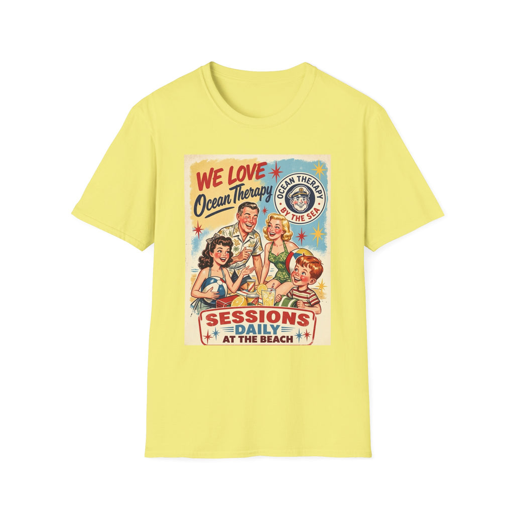 We Love Ocean Therapy Sessions at the Beach Vintage Graphic T-Shirt