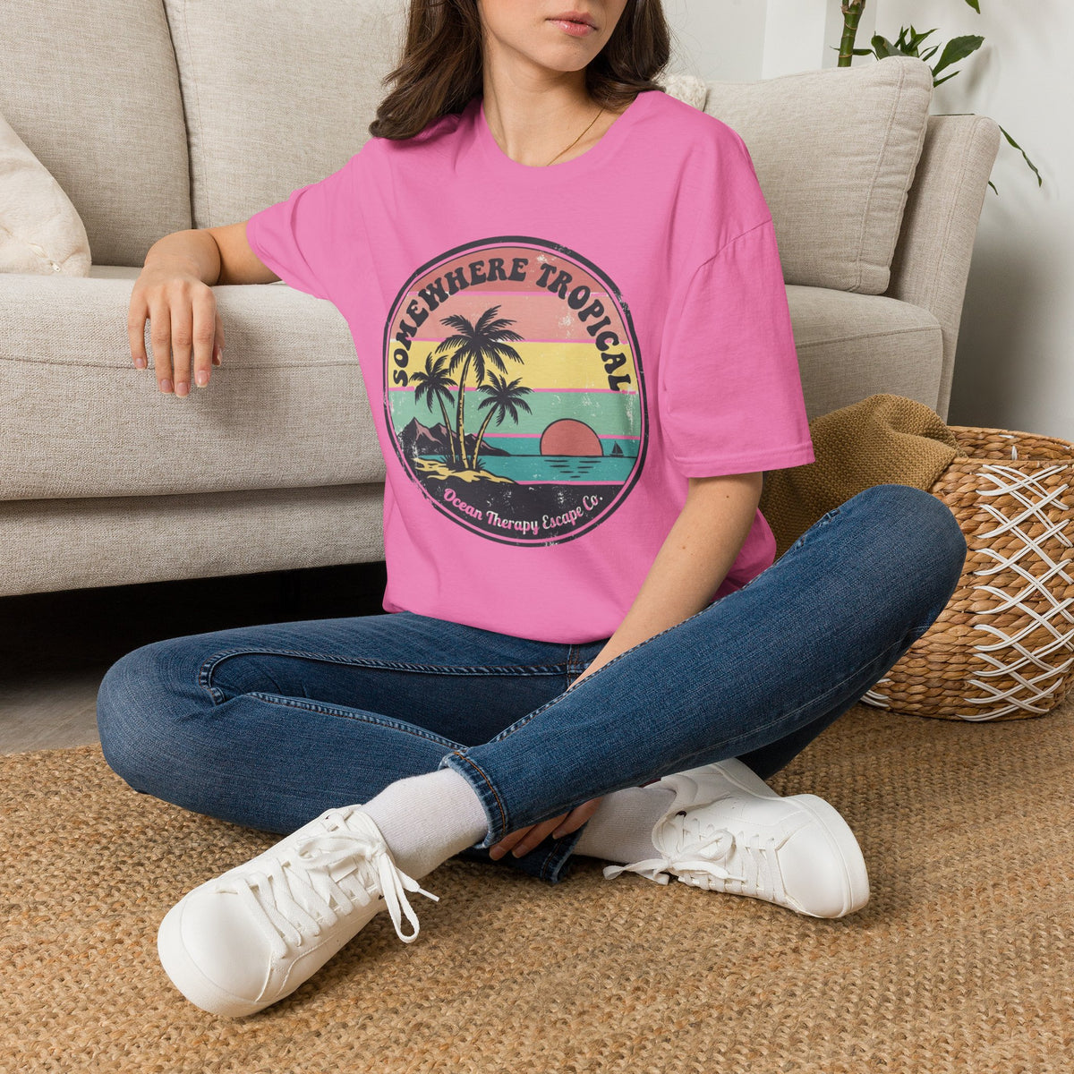 Ocean Therapy Somewhere Tropical T Shirt