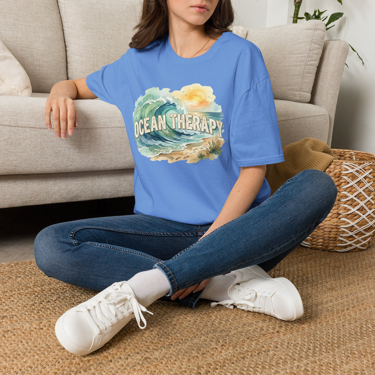 Ocean Therapy Beach Wave T Shirt