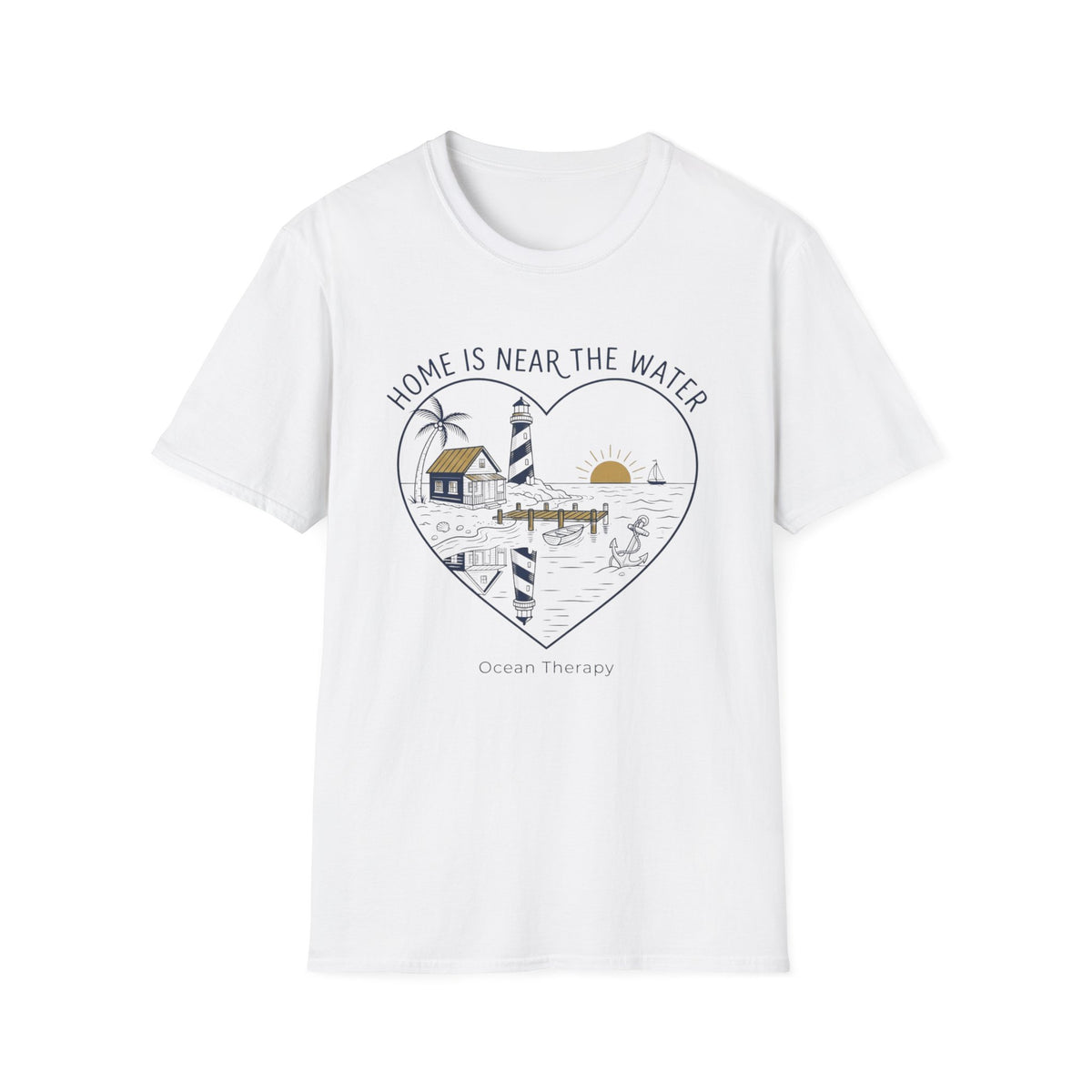 Ocean Therapy Home Is Near The Water T Shirt
