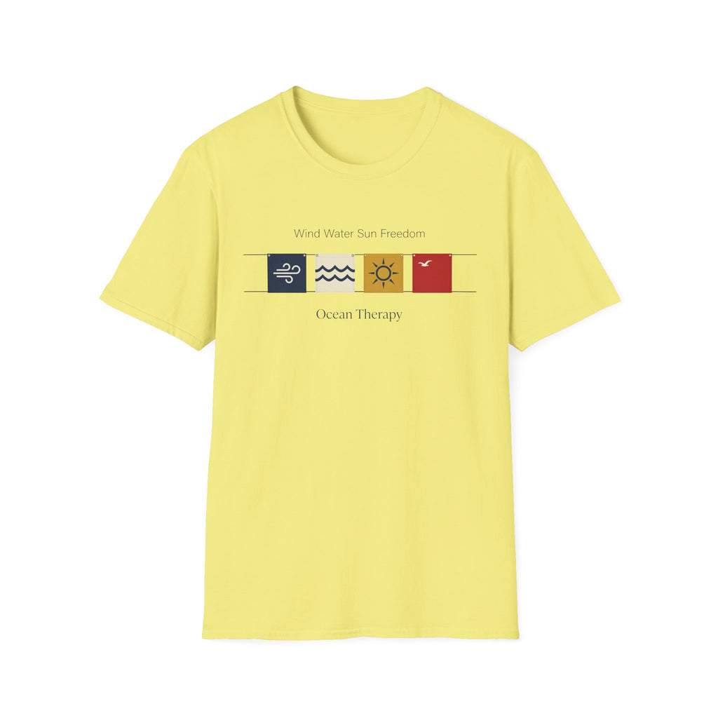 Ocean Therapy Wind Water Sun Freedom T Shirt