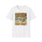 Beach T-Shirt — Retro 'Ocean Therapy' Sunset Surf Graphic
