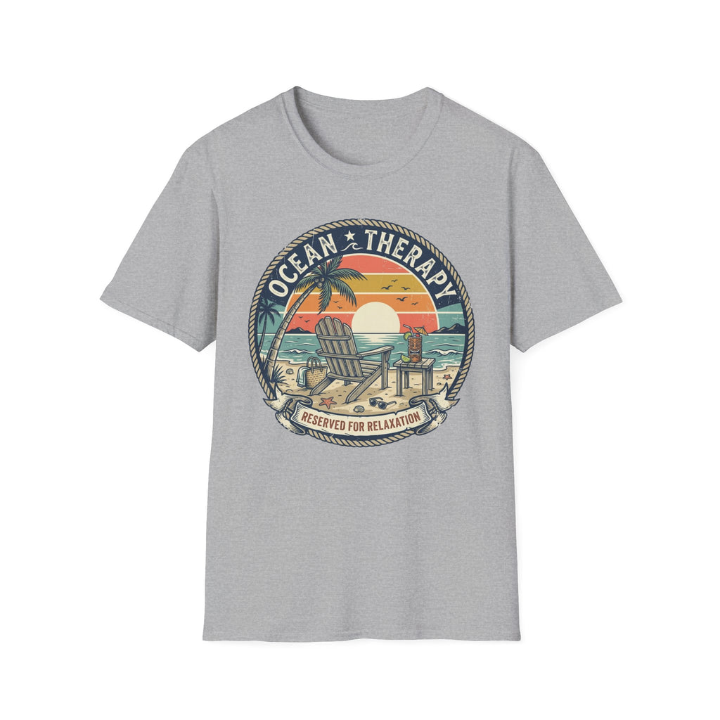 Ocean Therapy T-Shirt — Sunset Beach Graphic Tee