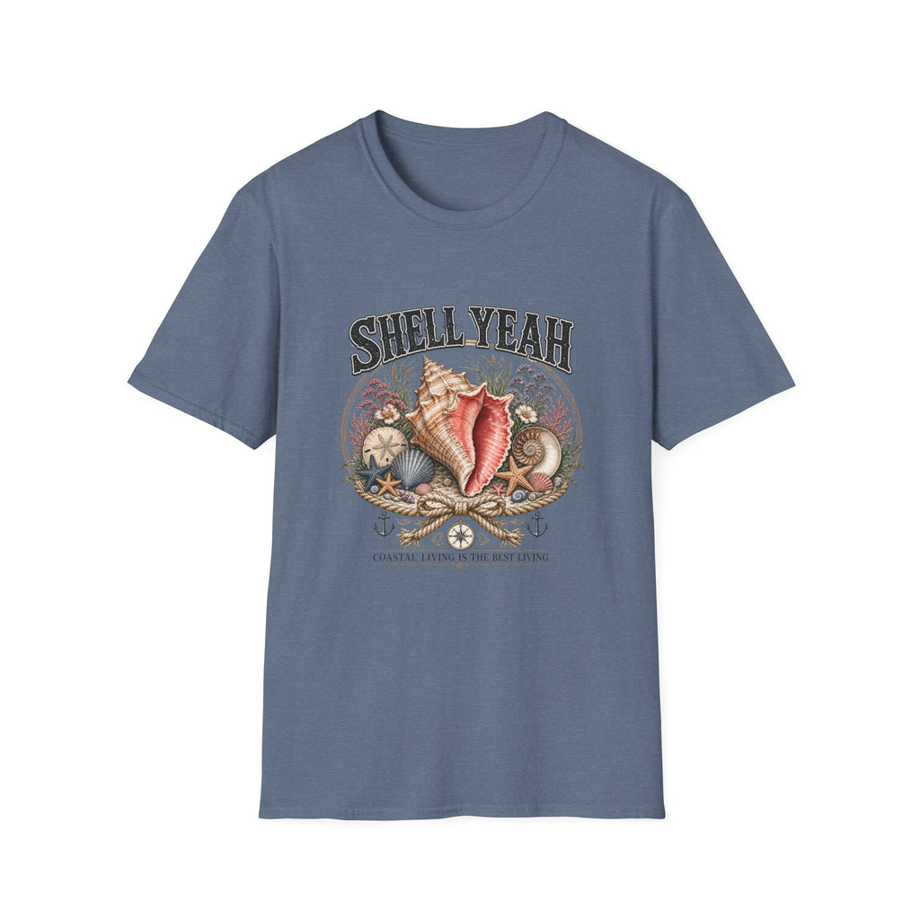 Shell Yeah T-Shirt – Vintage Seashell Graphic Tee for Beach Lovers