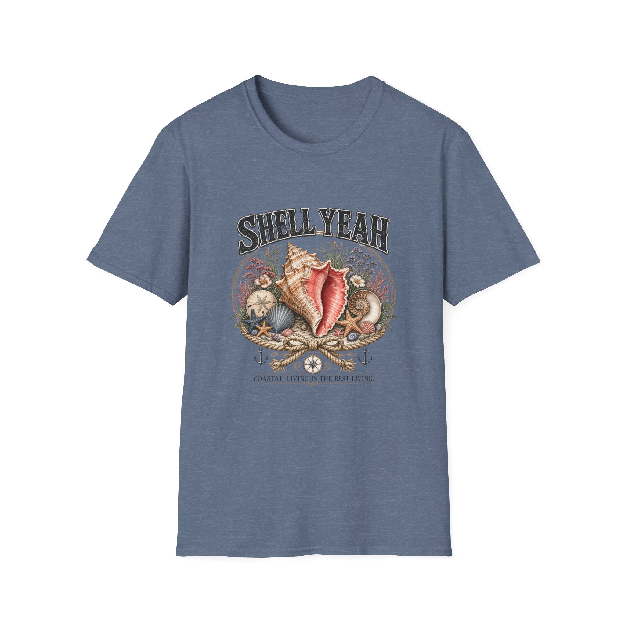 Shell Yeah T-Shirt – Vintage Seashell Graphic Tee for Beach Lovers