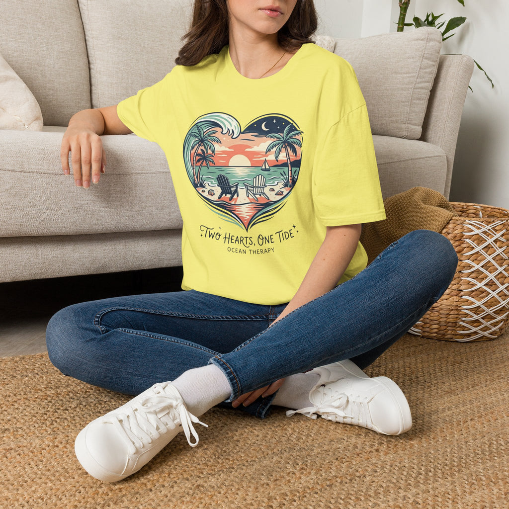 Copy of  Ocean Therapy Two Hearts One Tide T Shirt