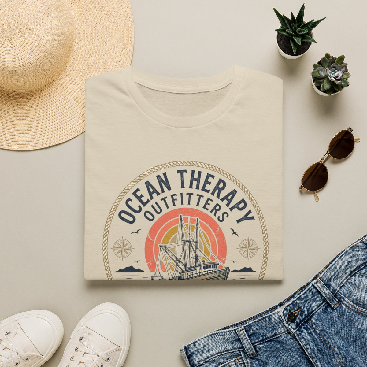 Ocean Therapy Coastal Goods T Shirt