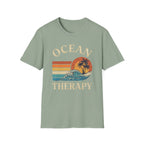 Ocean Therapy Vintage Sunset Palm Tree T-Shirt