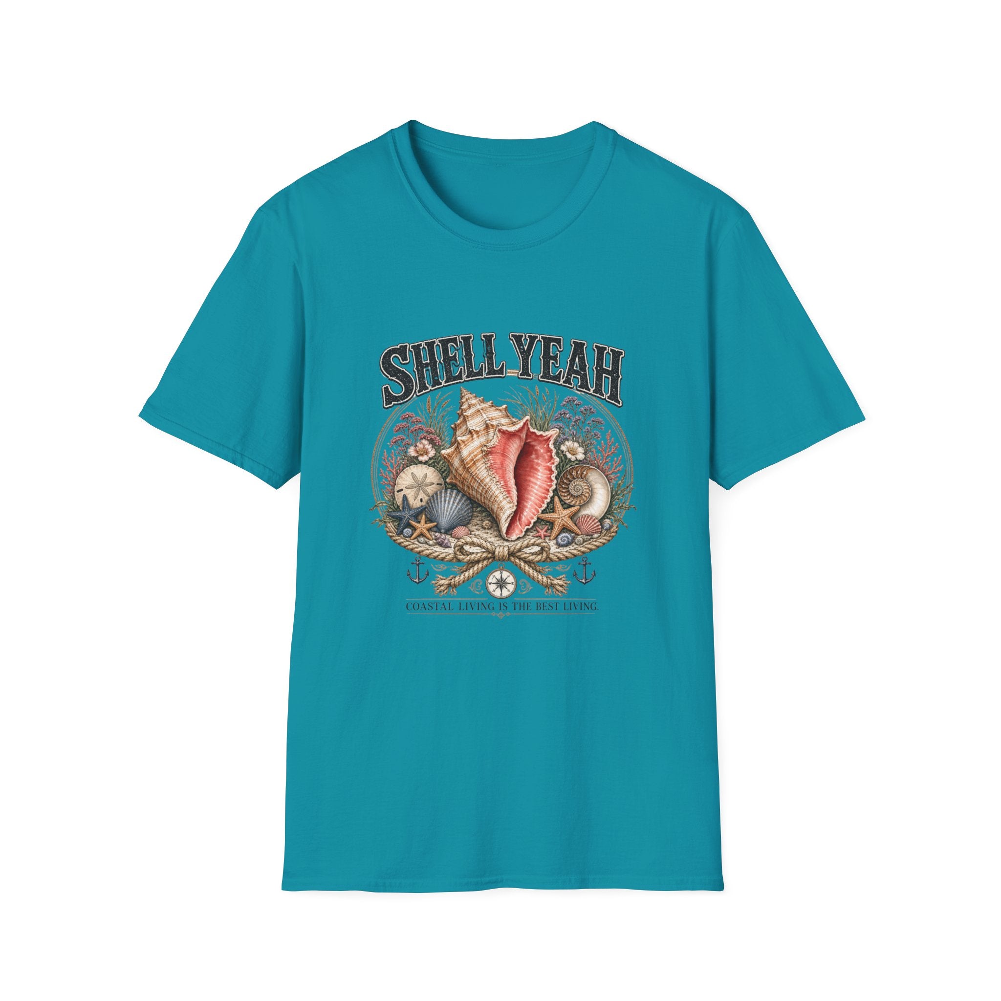 Shell Yeah T-Shirt – Vintage Seashell Graphic Tee for Beach Lovers