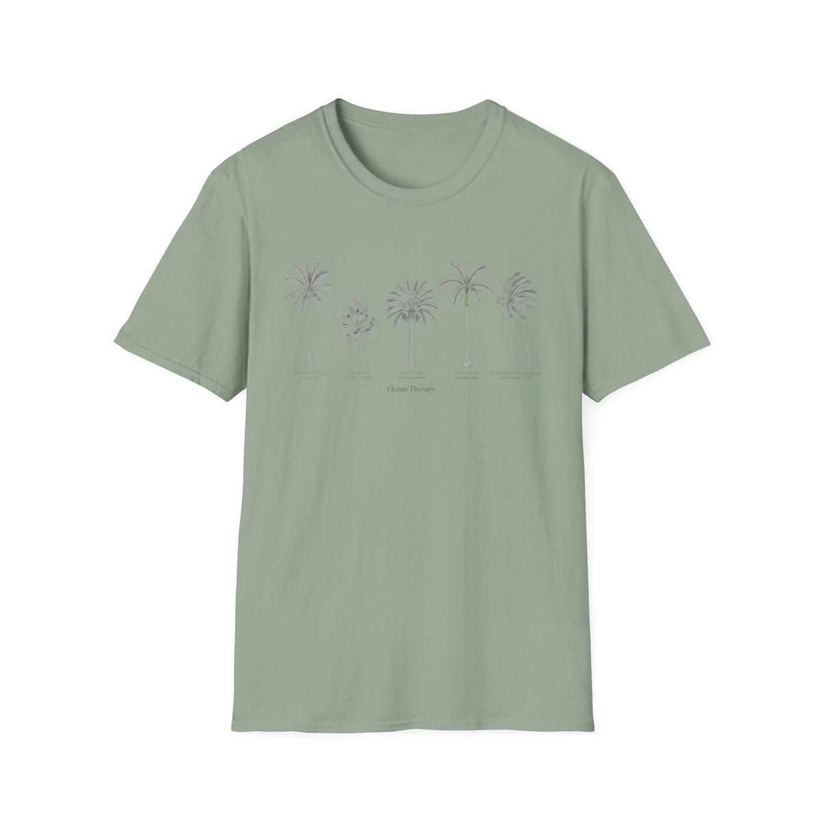Palm Tree Illustration T‑Shirt — Botanical Palm Species Diagram Tee