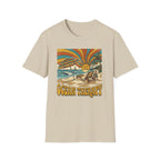 Beach T-Shirt — Retro 'Ocean Therapy' Sunset Surf Graphic