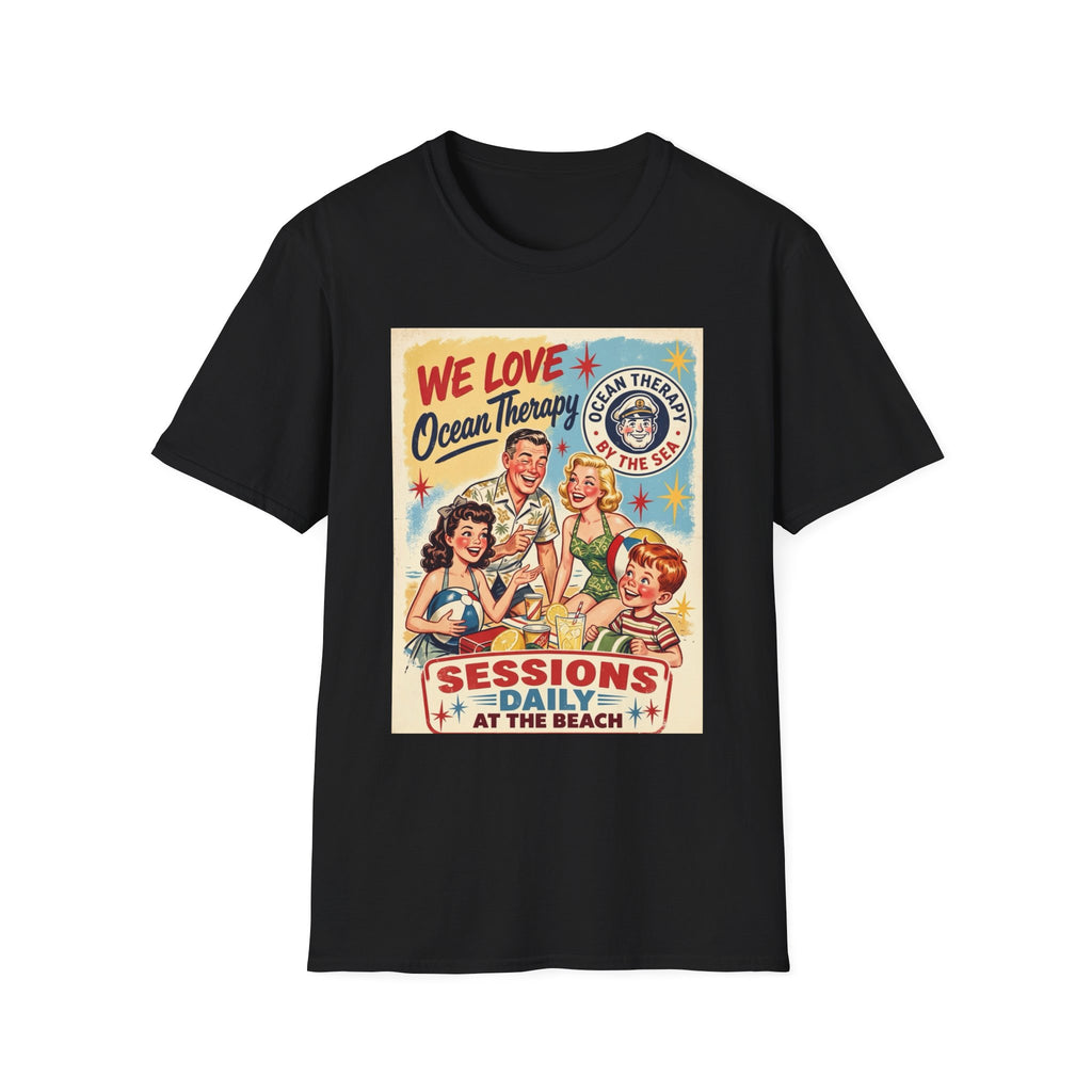 We Love Ocean Therapy Sessions at the Beach Vintage Graphic T-Shirt