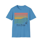 Ocean Therapy Graphic T-Shirt — Retro Sunset Waves Tee