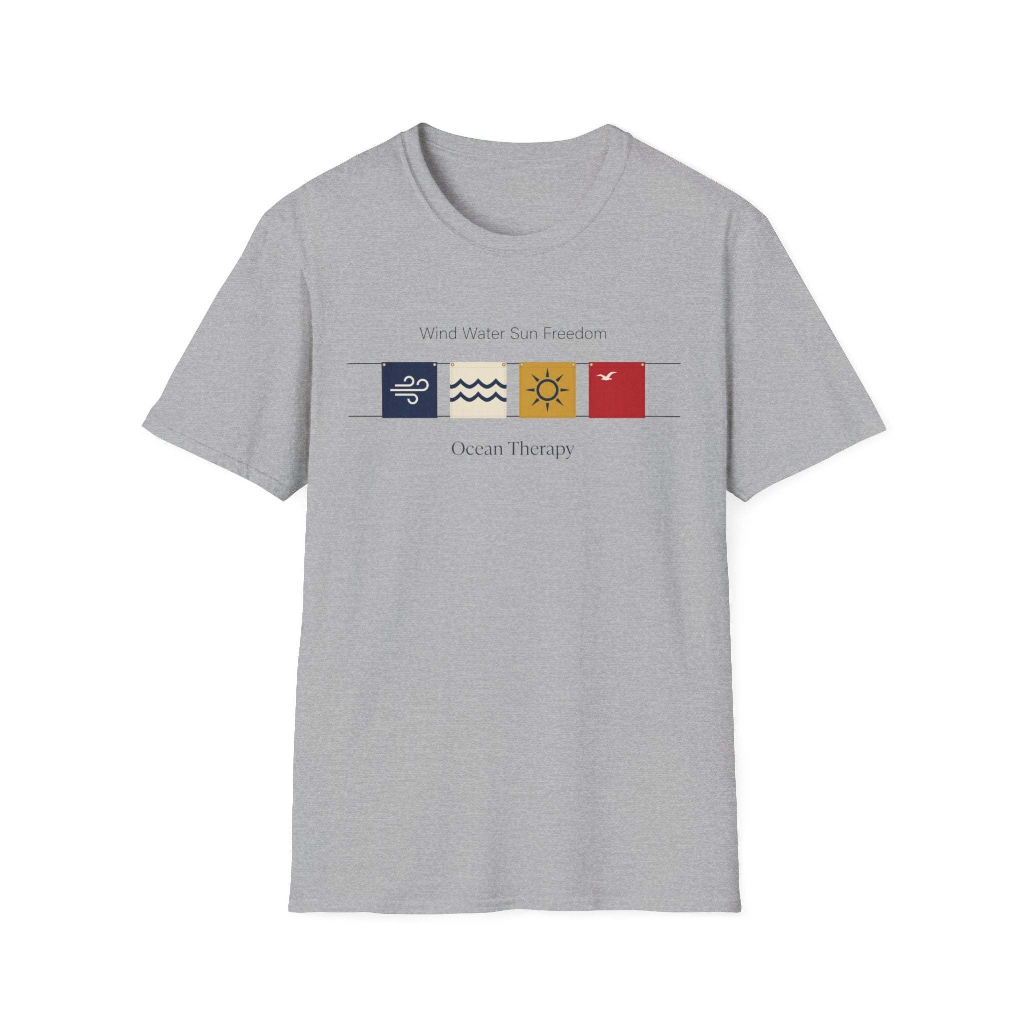 Ocean Therapy Wind Water Sun Freedom T Shirt