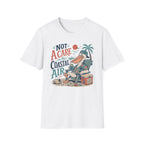 Coastal Vibes T-Shirt — "Not a Care in the Coastal Air" Pelican Beach Tee