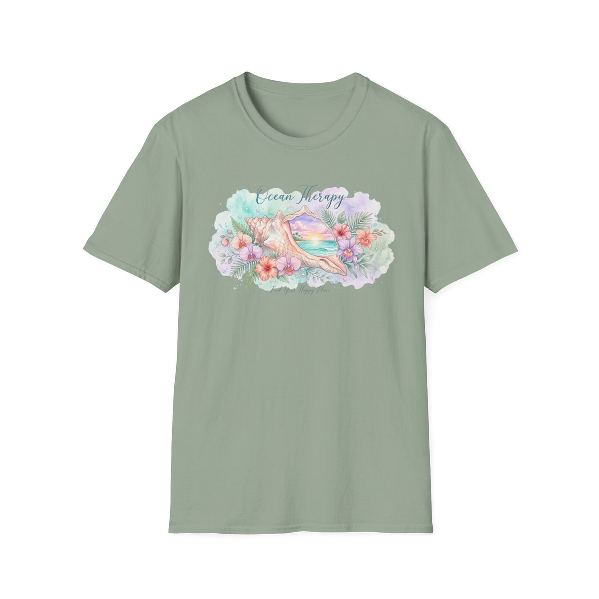Ocean Therapy Happy Place Shell T Shirt