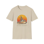 Ocean Therapy Fishing Boat Sunset T-Shirt