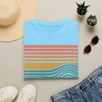 Ocean Therapy Graphic T-Shirt — Retro Sunset Waves Tee