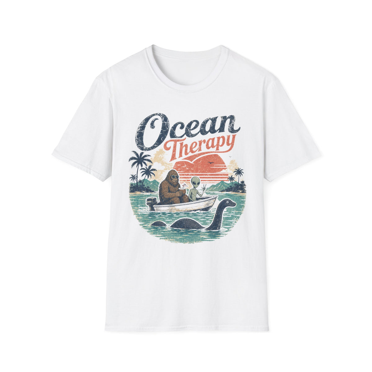 Ocean Therapy T-Shirt — Bigfoot, Alien, Loch Ness Monster