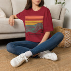 Ocean Therapy Graphic T-Shirt — Retro Sunset Waves Tee