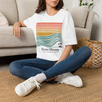 Ocean Therapy Graphic T-Shirt — Retro Sunset Waves Tee