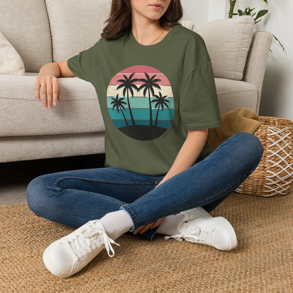 Ocean Therapy Sunset Palms T Shirt