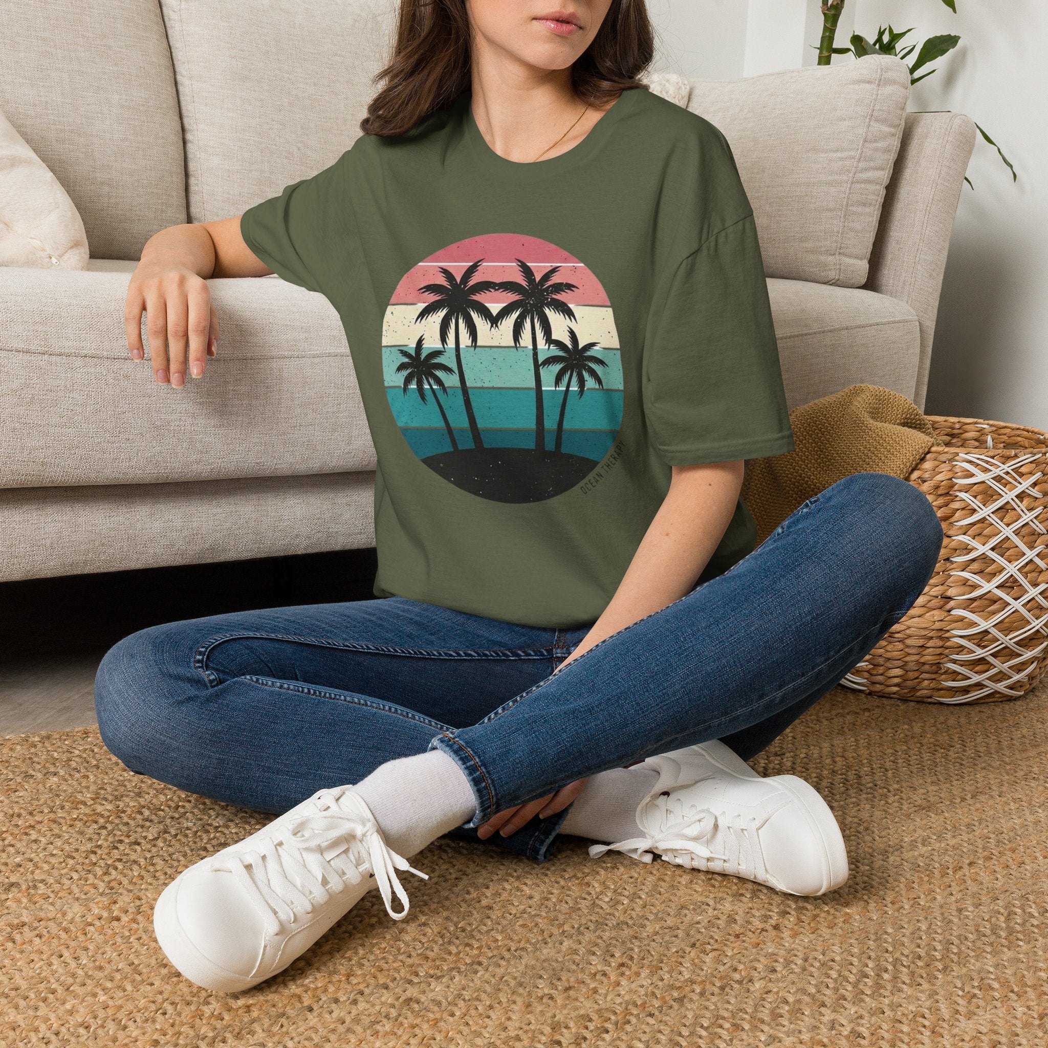 Ocean Therapy Sunset Palms T Shirt