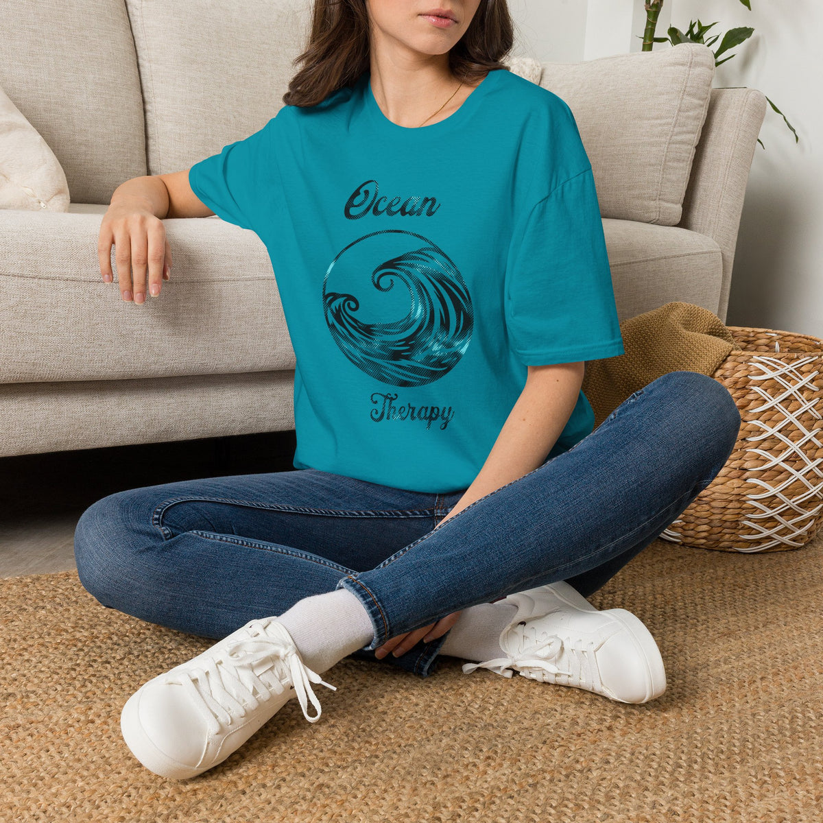 Ocean Therapy Halftone Wave T Shirt