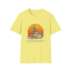 Ocean Therapy Fishing Boat Sunset T-Shirt