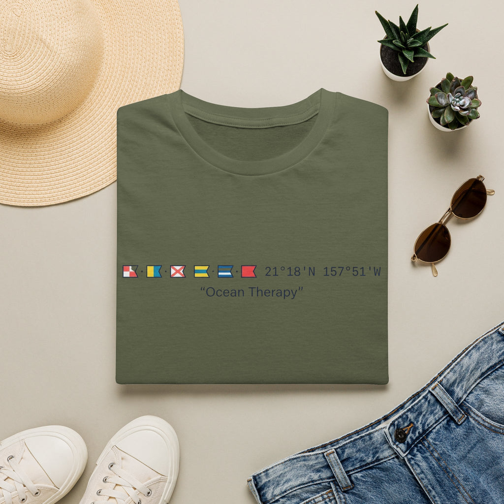 Ocean Therapy Latitude Longitude T Shirt