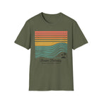 Ocean Therapy Graphic T-Shirt — Retro Sunset Waves Tee
