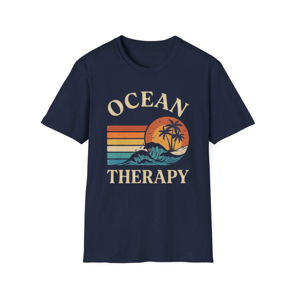 Ocean Therapy Vintage Sunset Palm Tree T-Shirt