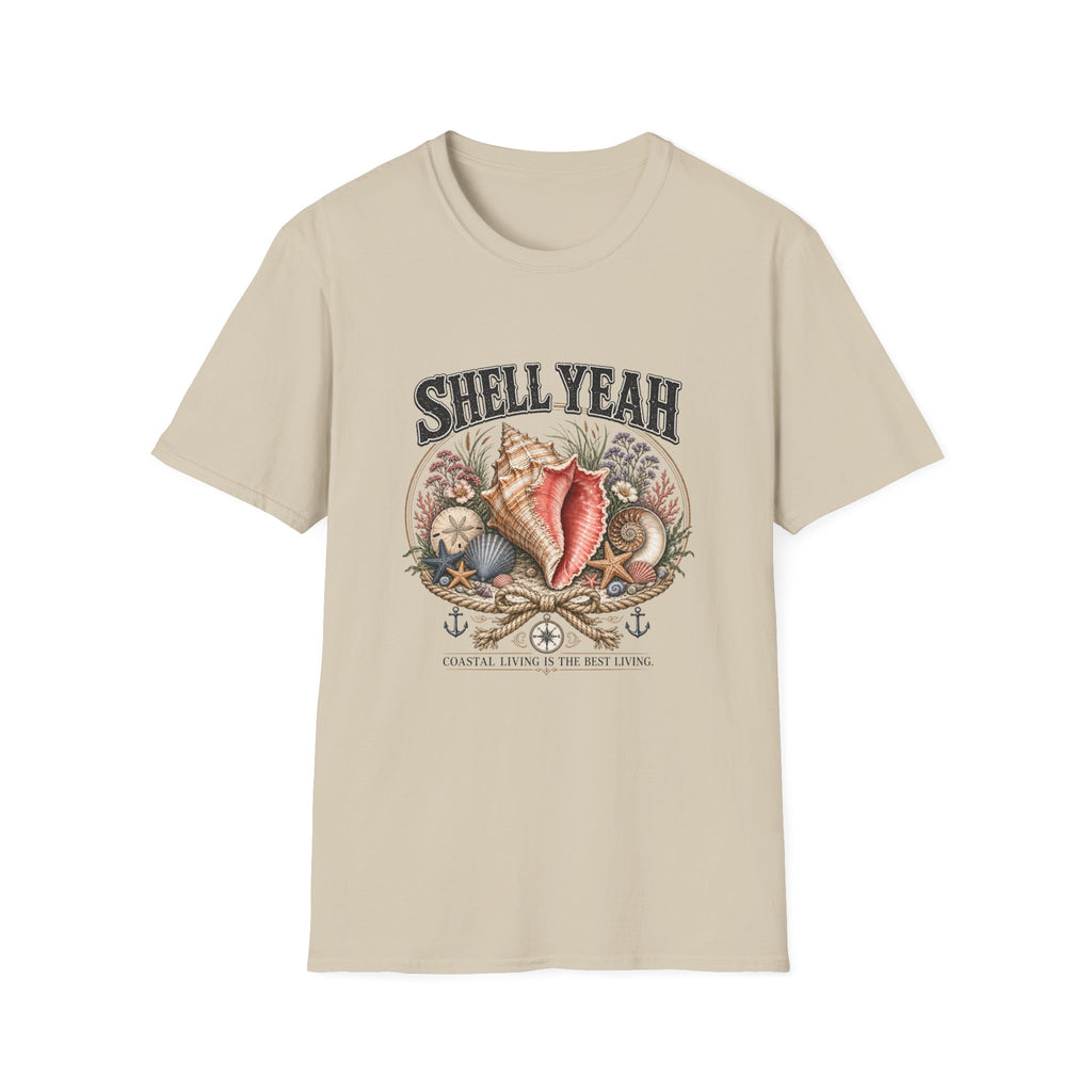 Shell Yeah T-Shirt – Vintage Seashell Graphic Tee for Beach Lovers