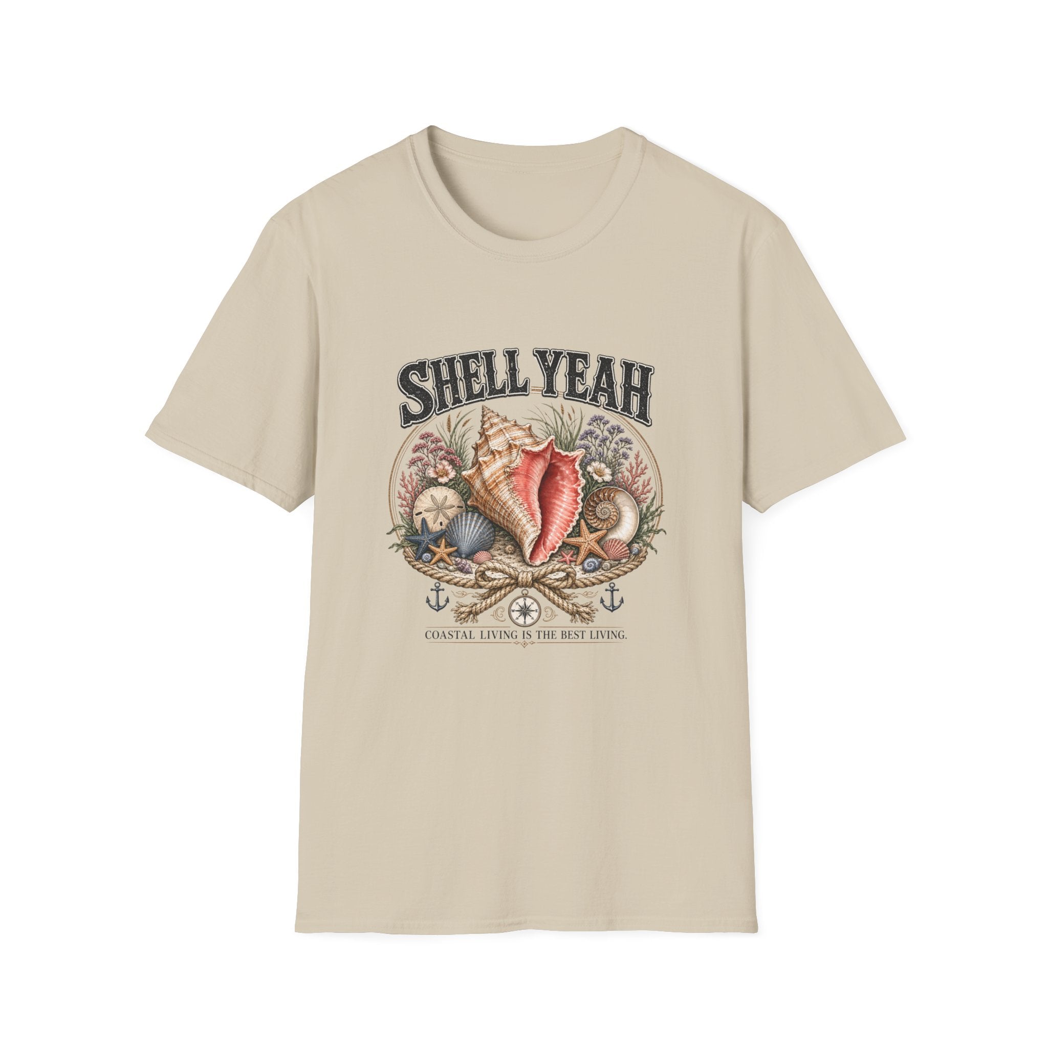 Shell Yeah T-Shirt – Vintage Seashell Graphic Tee for Beach Lovers