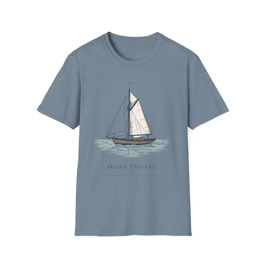 Ocean Therapy Breathe Deep Sail Far Find Peace T Shirt