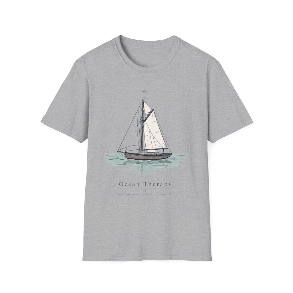 Ocean Therapy Breathe Deep Sail Far Find Peace T Shirt